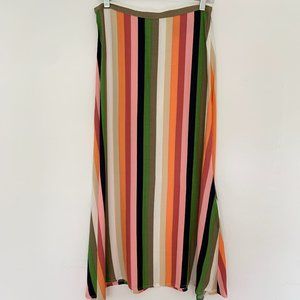 Reformation Bea rainbow striped skirt